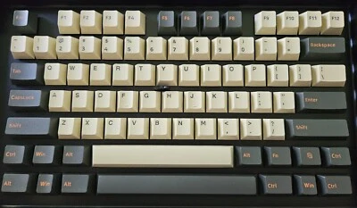 Akko keycap set cherry profile PBT carbon retro theme with collector's case - Image 1 of 4