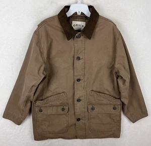 Orvis Chore Coat Jacket Mens Large Brown Quilted Lining Brown Corduroy Barn - Picture 1 of 16