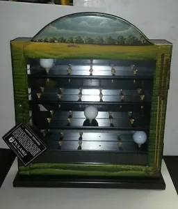 Golfball Vitrine Tee der Marke Pulaski handbemalt Wand oder freistehend - Bild 1 von 12