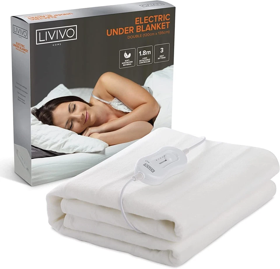 LIVIVO Electric Under Blanket, King Size - White
