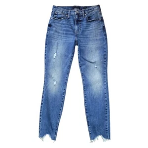Lucky Brand Mid Rise Bridgette Ankle Skinny Jeans Distressed Medium Wash Gr. 6/28 - Bild 1 von 10
