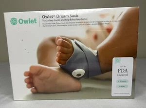 Calcetín Owlet Dream monitor de bebé azul para dormir ~ nuevo y sellado de fábrica - Imagen 1 de 3