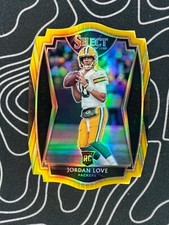 Jordan Love 2020 Panini Select Gold Prizm Die Cut #47 Packers RC Rookie 08/10