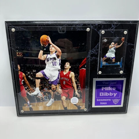 Vintage Collectible NBA Mike Bibby Sacramento Kings Guard #10 Plaque Picture Cover