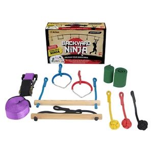 Backyard Ninja Obstacle Kit Portable 11m Slackline Park Playground DIY 110kg - Picture 1 of 2
