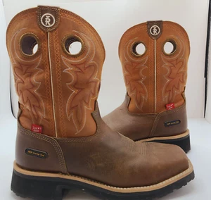Tony Lama Comanche 3R Waterproof Composite Toe Work Boots Western Brown 11EE NWO - Picture 1 of 20