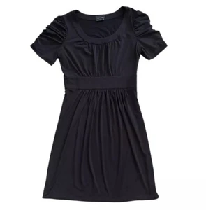 Max and Cleo Ruched Sleeve Little Black Dress Size 10 - Foto 1 di 9