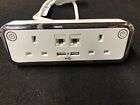 240v Uno Desk Power Charging Module with USB & Ethernet white