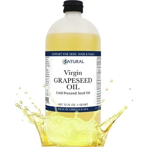 Zatural Grapeseed Oil Organically Grown 100% Pure Cold Pressed Virgin - Picture 1 of 46