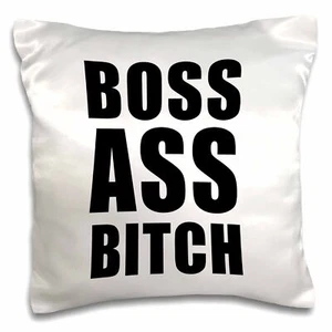 3dRose BOSS ASS BITCH 16x16 inch Pillow Case - Picture 1 of 1