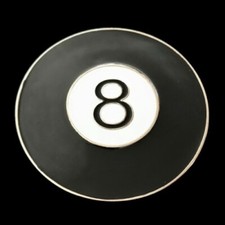 8-BALL EIGHTBALL POOL HALL BILLARD GAME COOL BELT BUCKLE BUCKLES