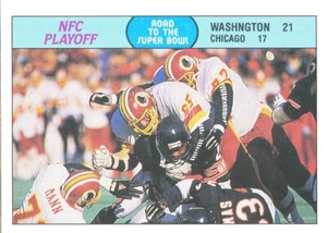 1988 Fleer NFC-PLAYOFFS REDSKINS v BEARS Dave Butz PURDUE Charles Mann Nevada - Bild 1 von 1