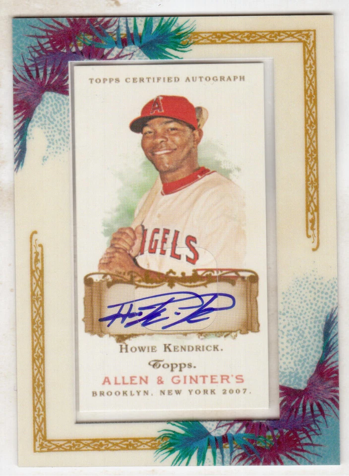 2007 TOPPS ALLEN & GINTER #AGA-HK HOWIE KENDRICK MINI AUTOGRAPH - Image 1 of 1