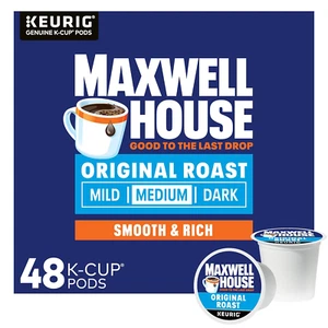 Maxwell House Original Tostado Medio Tostado K-Cup Cápsulas de Café 48 Ct. Caja - Imagen 1 de 10