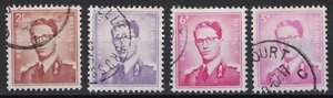 BELGIUM:1957-58 SC#454-55,459-60 Used King Baudouin T - Picture 1 of 2