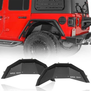 2PCS Black Aluminum Rear Inner Fender Liners for Jeep Wrangler JL 2018-2025 - Picture 1 of 15