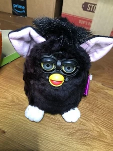 Black Furby 1998 Modell 70-800 Hexenkatze Serie 1 blaue Augen SEHR SELTEN - Bild 1 von 5