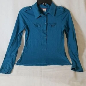 Unionbay Cotton Partial Button Front Top Size L - Picture 1 of 8