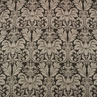LACEFIELD DESIGNS CHARLOTTE FOSSIL GRAY FLORAL DAMASK FABRIC BY THE YARD 54"W - Image 1 of 4