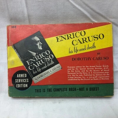 Enrico Caruso Book Armed Services Edition by Dorothy Caruso - Imagem 1 de 4