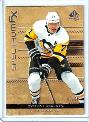  2019-20 SP Authentic Spectrum FX Gold #S24 Evgeni Malkin 40/50 - SET BREAK - Image 1 of 2