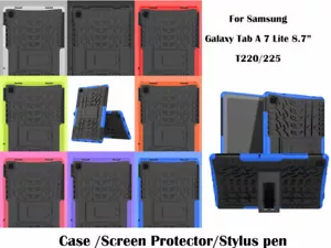 Heavy Duty Kickstand case/Screen Film For Samsung Galaxy Tab A 7 Lite 8.7" T220 - Bild 1 von 11