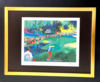 Arte Pop Firmado LeRoy Neiman "Nicklaus Golf" Montado y Enmarcado en un Nuevo 11x14! Foto 1 de 3