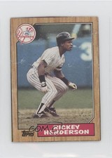 1987 Topps Wax Box Bottom Rickey Henderson #E HOF