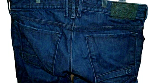 American Made Shade 55 Herrenjeans schmal zulaufendes Bein Größe 34 tatsächlich 36 x 32,5 Knopfleiste - Bild 1 von 3