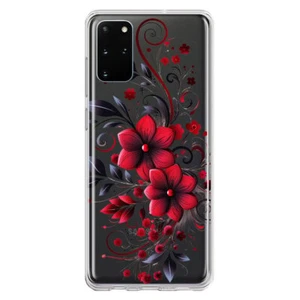 Mundaze Case for Samsung Galaxy S20 Plus Black Red Love Flowers - Picture 1 of 6