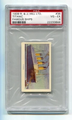1939 1940 R. & J. Hill Famous Ships 36 The Titanic PSA 4 NQ RMS White Star Line - Image 1 of 2