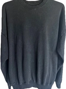 Juniors' Girls Oversized Sweatshirt Top SZ XS/Small Black - Picture 1 of 2