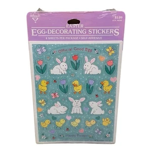 Vintage 1984 Hallmark Easter Egg Decorating Stickers. 4 Sheets per Package. USA - Picture 1 of 2