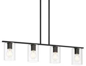Access Lighting 62586LEDDLP/CLR Oslo 32"W LED Linear Chandelier - Black - Picture 1 of 7