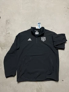 Los Angeles King’s NHL Adidas 3/4 Zip Fleece lined Jacket Adult Sz M Cold RDY - Picture 1 of 4