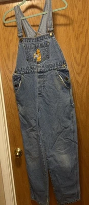 Vintage Disney Winnie The Pooh  Denim Overalls Coveralls Women’s Size Large - Image 1 of 4