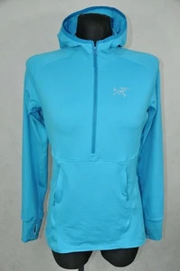 Arcteryx Zoa Women’s Jacket Hoodie Half Zip Blue Logo size S/P - Picture 1 of 8