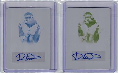 2016 Leaf Trinity Clear Auto Plate 1/1 De’Runnya Wilson Yellow & Cyan Rookie - Image 1 of 2