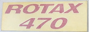 "Calcomanía adhesiva de motor de moto de nieve Rotax 470 SKI-DOO de colección nuevo stock antiguo 8,5"" X 2,5""" - Imagen 1 de 4