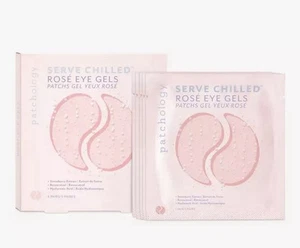 Patchology Serve Chilled Rosé Eye Gels x 5 Pairs- Strawberry Extract Antioxidant - Picture 1 of 3