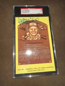 Juan Marichal San Francisco Giants Gold HOF Plaque Postcard SGC Autograph Signed - Picture 1 of 2