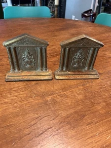 Vintage Parthenon Metall Buchstützen - Bild 1 von 3