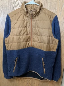 Pullover acolchado prAna para hombre pequeño IncrediWool 1/2 cremallera noche tormentosa brezo nuevo con etiquetas - Imagen 1 de 10