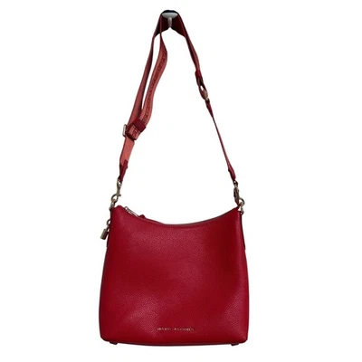 Bolsa tiracolo MARC JACOBS Drifter Hobo couro pebbled vermelho com alça de logotipo - Imagem 1 de 4