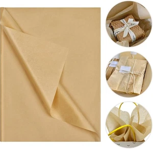 Brown Tissue Paper 100 Sheets, 20"X14" Bulk for DIY Crafts brown  - Picture 1 of 5
