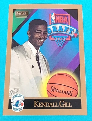 1990 SkyBox    RC #356 Kendall Gill Charlotte Hornets Basketball Card F5 - Image 1 of 2