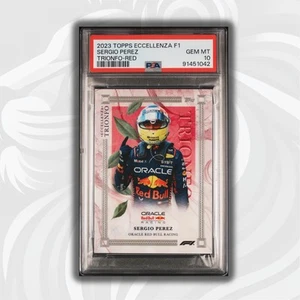 PSA 10 /10 - Sergio Perez - Red - Trionfo - 2023 Topps Eccellenza F1 - Picture 1 of 5