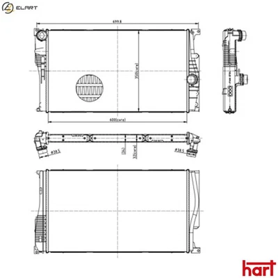 RADIATOR ENGINE COOLING 620 041 FOR BMW 3/F0/F80/i/I01/F2/F82/Gran/Turismo/F4 - Image 1 of 4