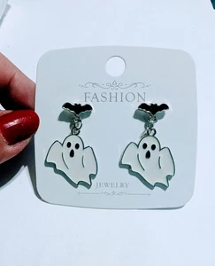 Geist Fledermaus Halloween Ohrringe - Bild 1 von 2