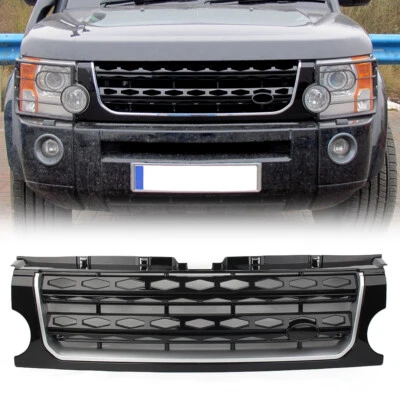 For Land Rover LR3 Discovery 2005-2009 Black Mesh Hood Front Bumper Grille Grill Foto 1 de 4